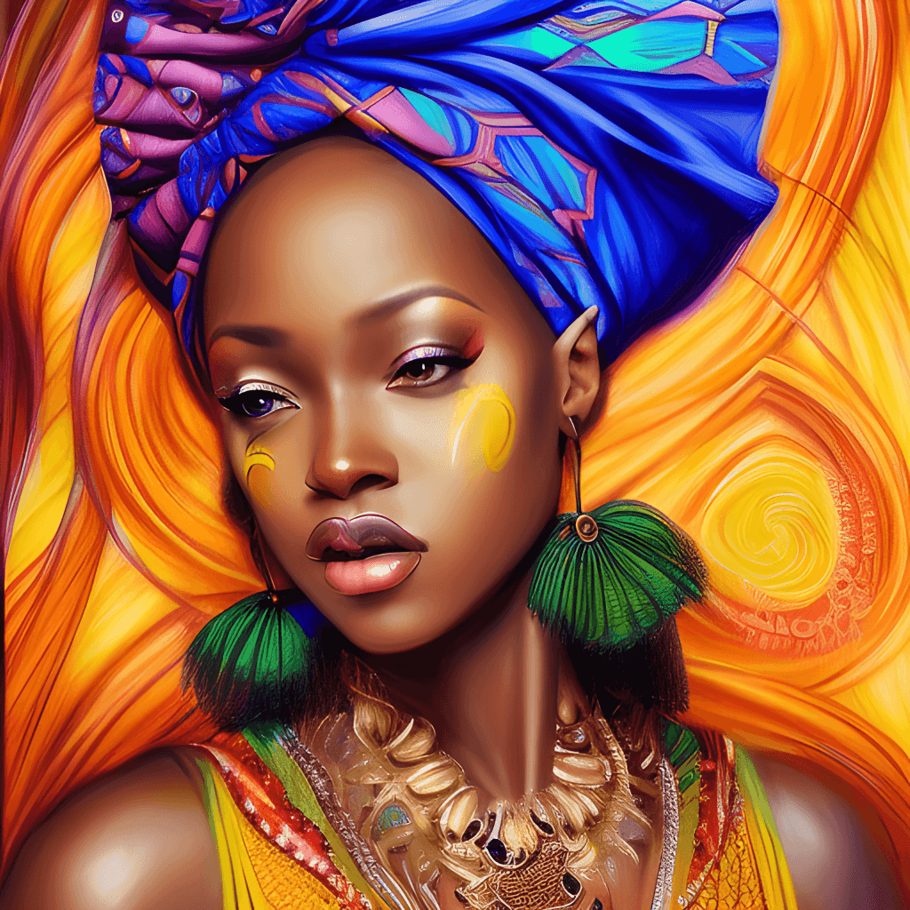 3 Light Skinned African Queens · Creative Fabrica