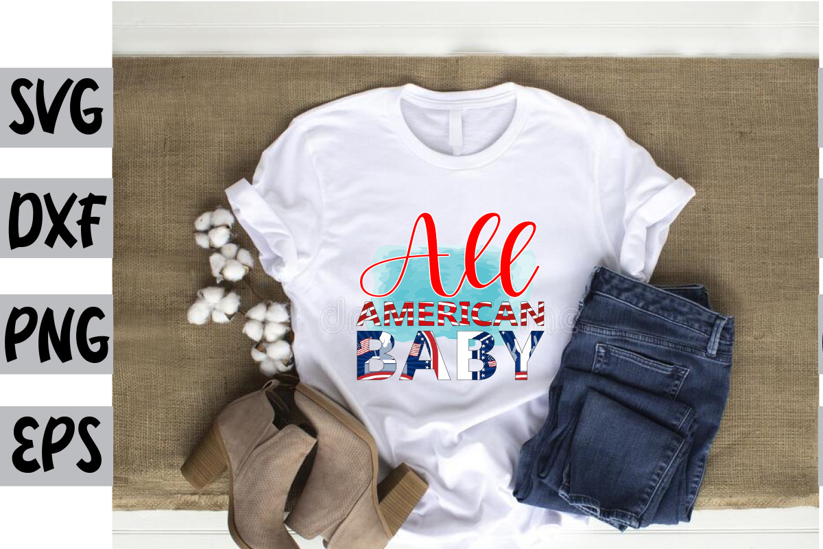 All American Baby Sublimation Design Graphic by CREATIVE DESIGN ...
