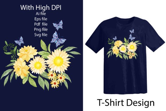 Floral Shirt Design Svg Womens T Shirt Graphic by