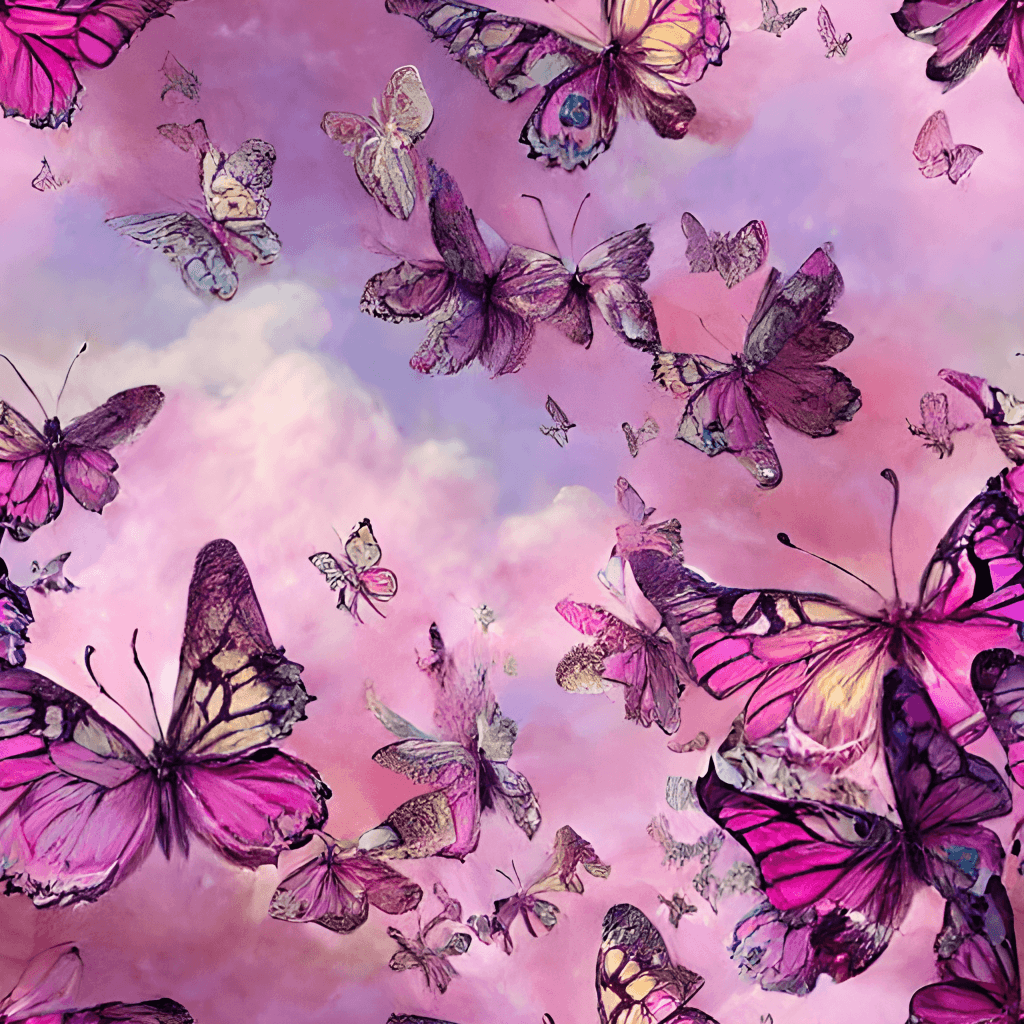 Pink Butterfly Background Rich Pastel Color Palette Spirals Smoke ...