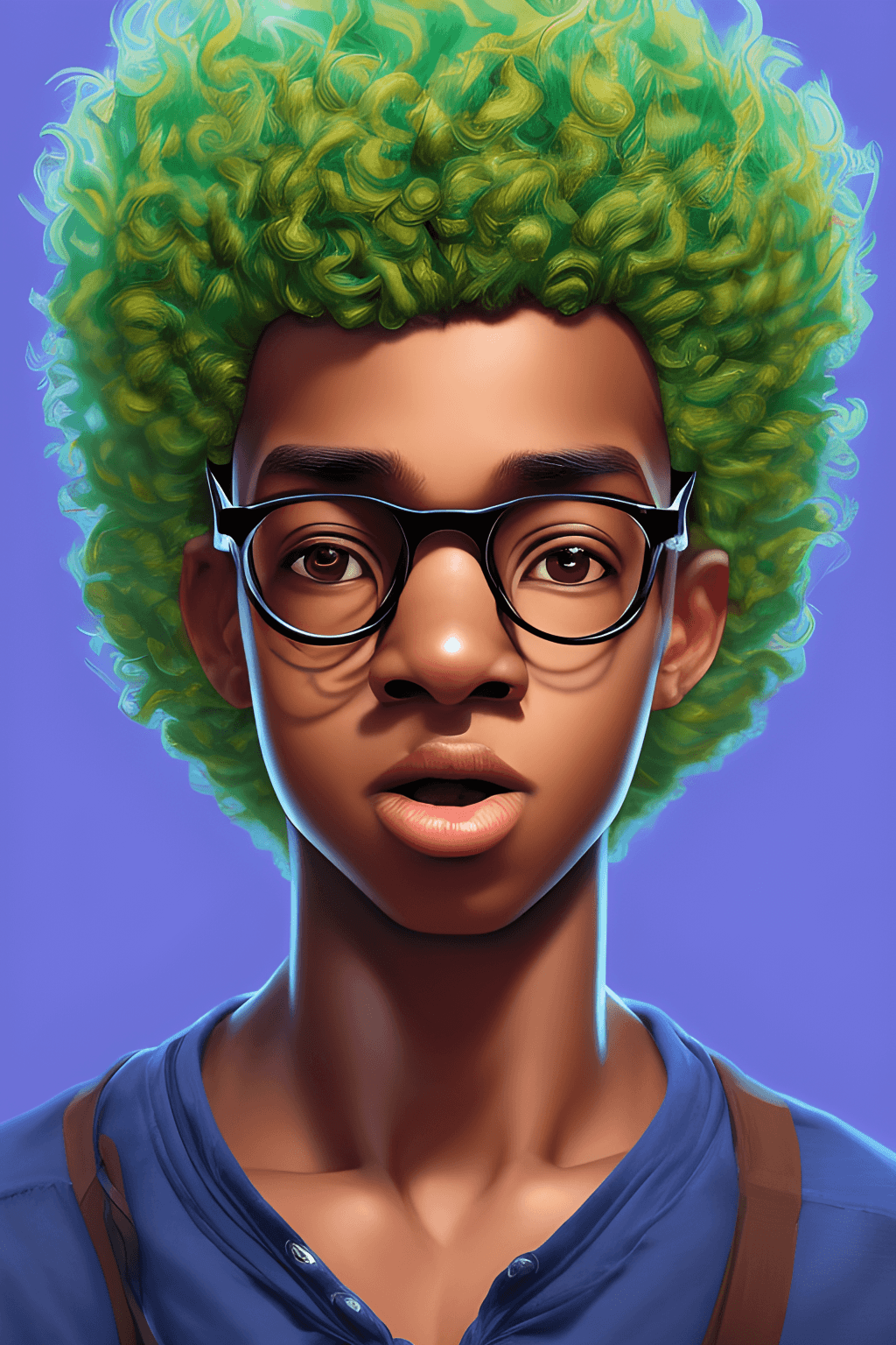 Chibi African Boy Avatar Graphic · Creative Fabrica