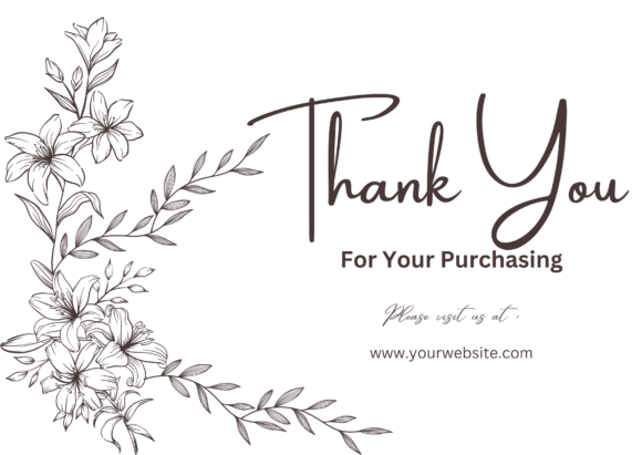 Minimalist Rose Thank You Tag Template Graphic by EvaTemplates · Creative  Fabrica