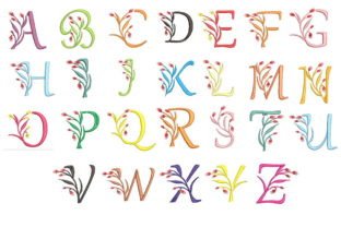 O logo, Letter O monogram, style floral (2315584)