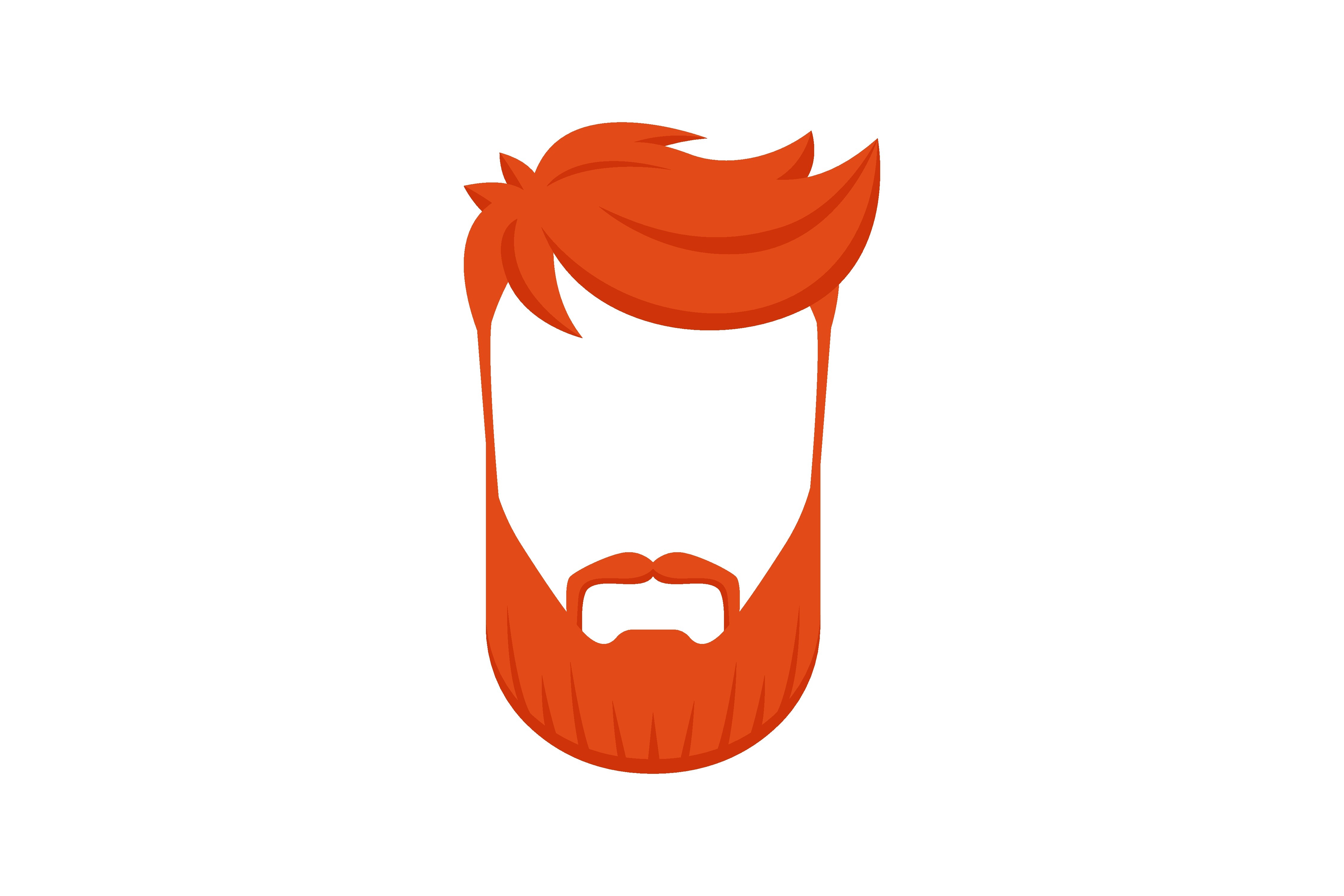 Hairstyle and Beard Flat Vector Illustra Graphic by pch.vector ...