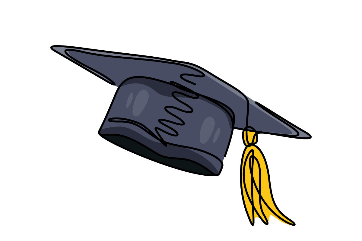 Graduation Cap Clip Art Graphic by Creative Pixa · Creative Fabrica