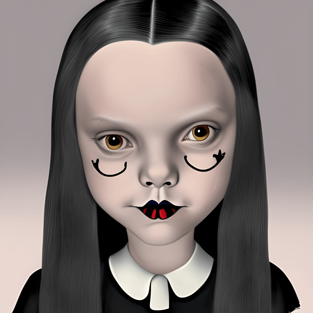 Wednesday Addams Digital Graphic · Creative Fabrica