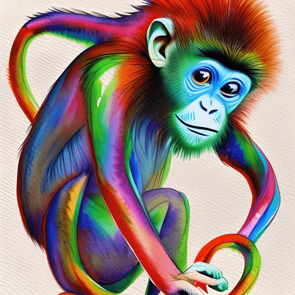 Arte de berçário de macacos fofos · Creative Fabrica