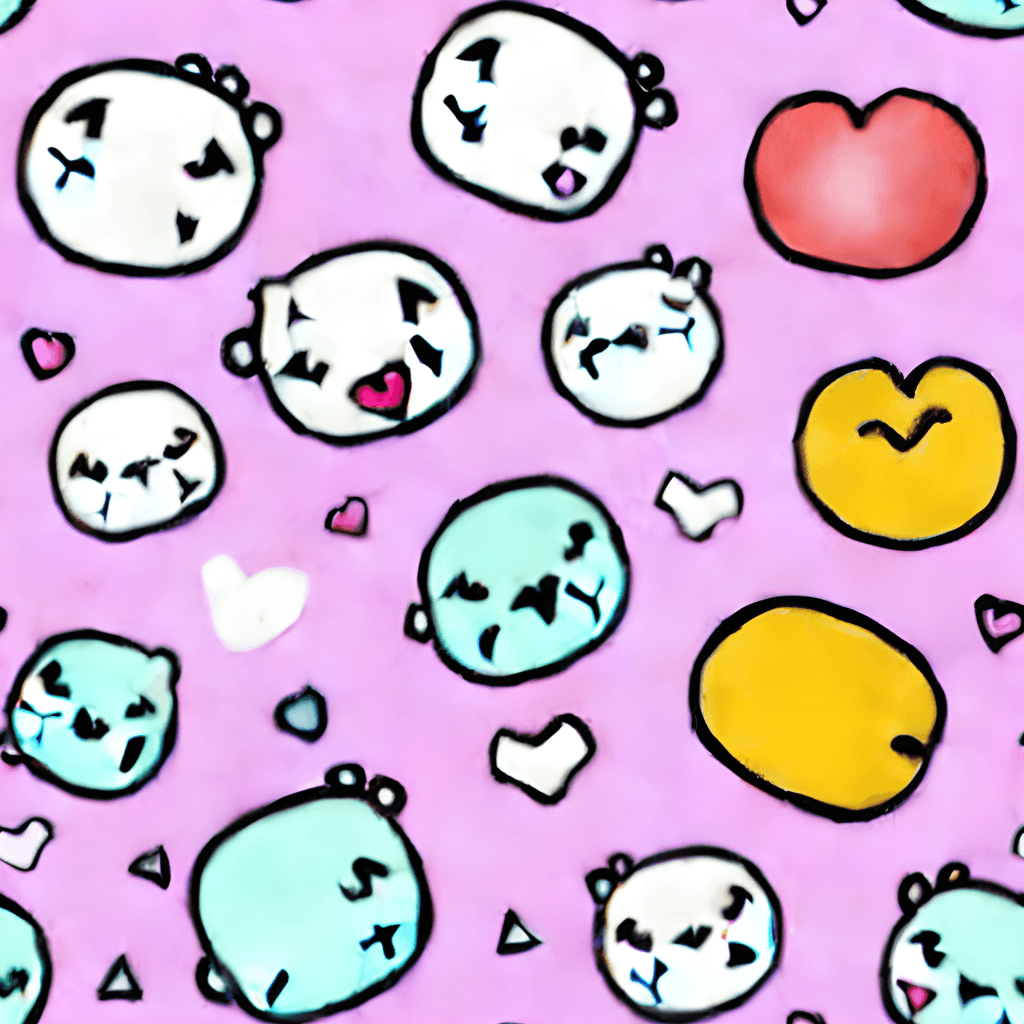 Valentines Day Cute Mini Boba Teas Doodle Seamless Patterns · Creative ...