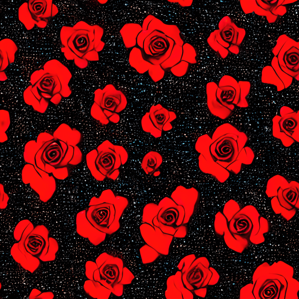 Elegant Field of Red Paris Roses · Creative Fabrica