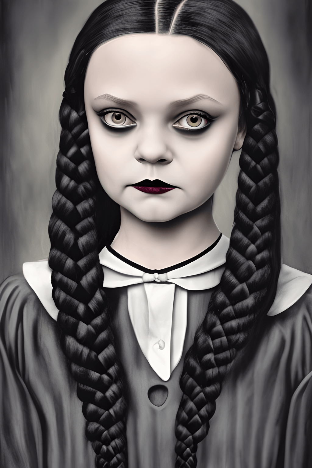Wednesday Addams a Dark and Eerie Graphic · Creative Fabrica