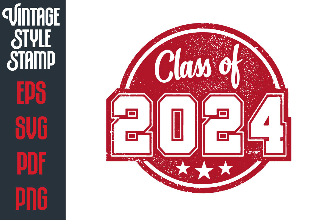 Class of 2024 Graduation Stamp Graphic by stompstock · Creative Fabrica