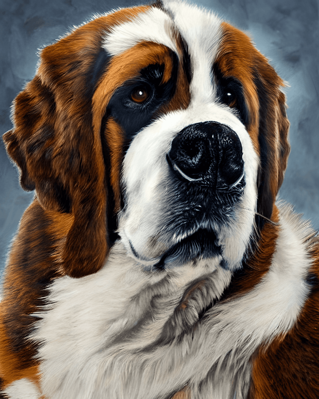 Arte de parede de retrato de cachorro de São Bernardo hiperrealista com  detalhes intrincados · Creative Fabrica