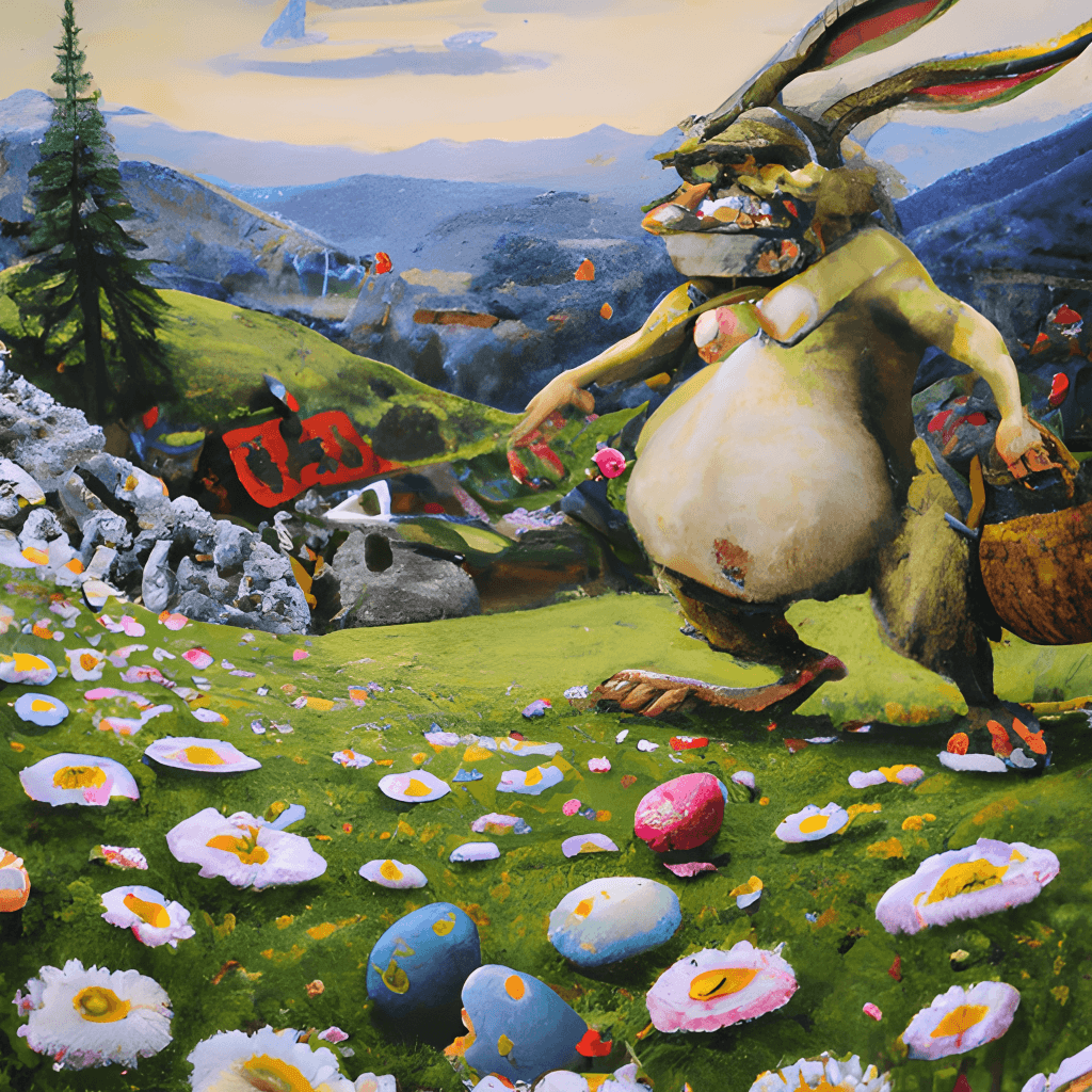 Arnica Burnstone's a Grinch in Easter Bunny Land · Creative Fabrica