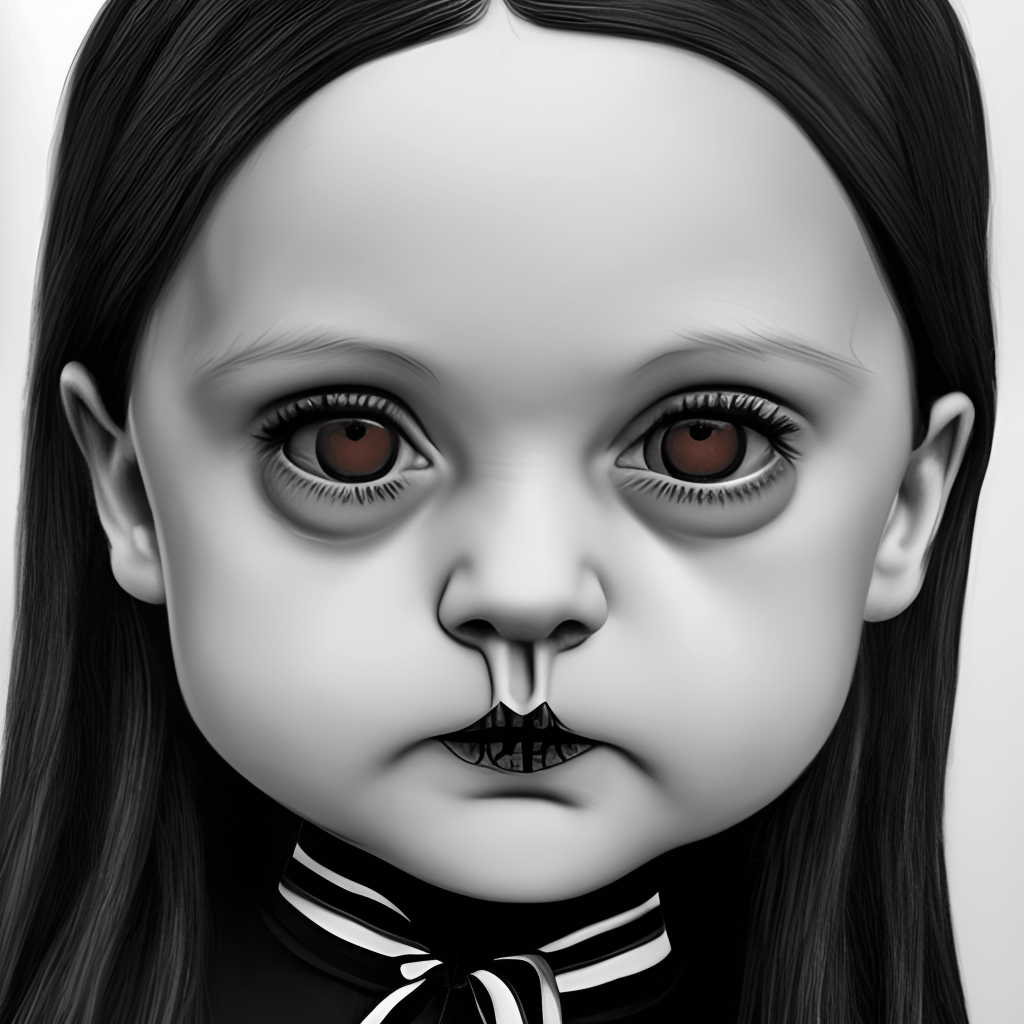 Baby Wednesday Addams Graphic · Creative Fabrica