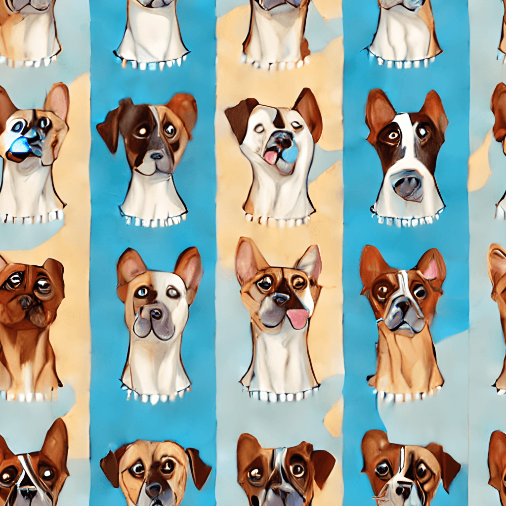 Multiple Breed Dog Standing Repeating Pattern · Creative Fabrica