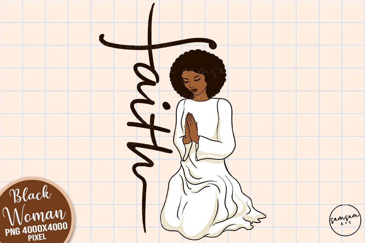 Black Woman Praying, Black Woman, Black Girl Magic' Sticker