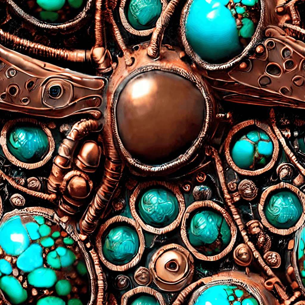 3D Copper Cabochon Pattern · Creative Fabrica