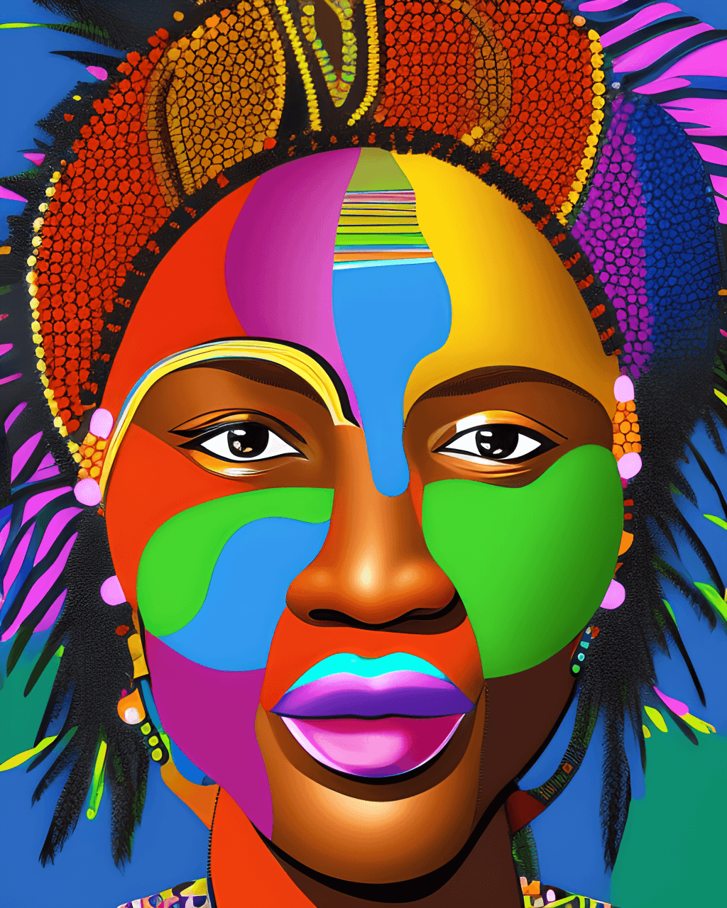 High Resolution Centered Zulu Woman 4k · Creative Fabrica