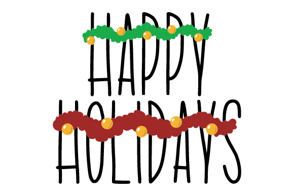 Happy Holidays - Word Art SVG Cut file by Creative Fabrica Crafts ...