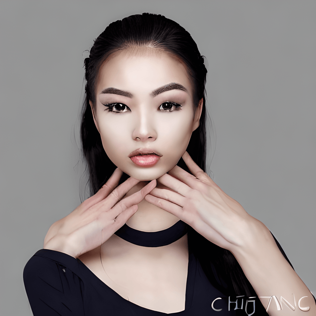 Beautiful Asian Model Woman With Coiffed Hair · Creative Fabrica