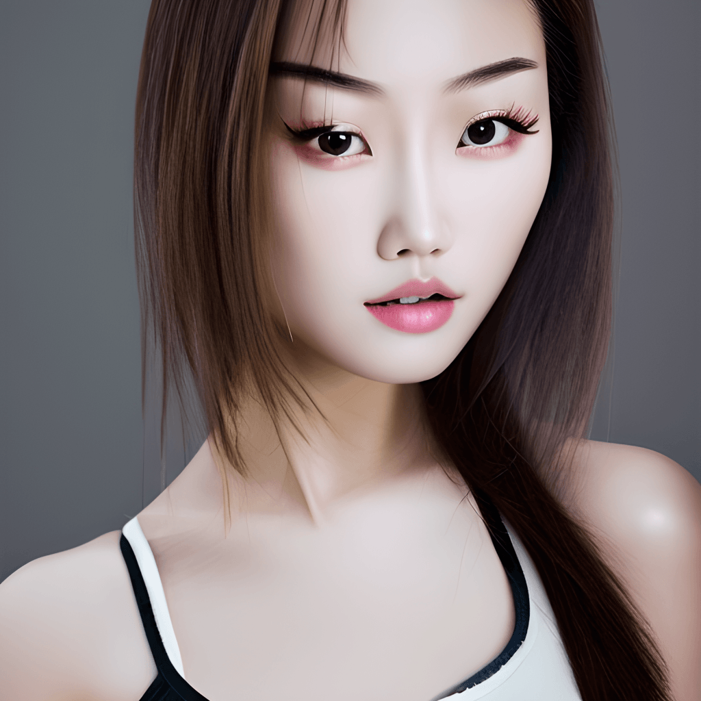 Beautiful Asian Model Woman With Coiffed Hair · Creative Fabrica