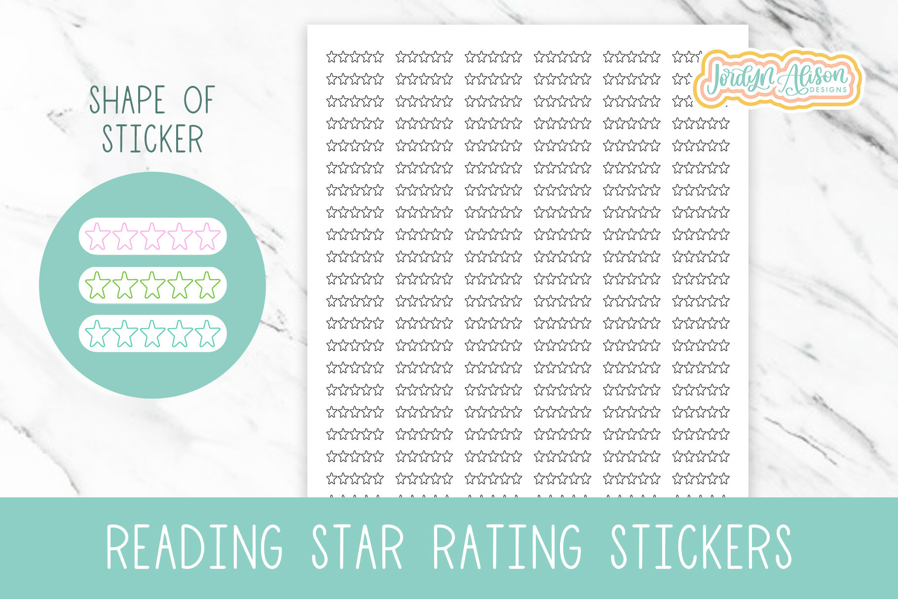 Star Ratings for Reading Journal PNG Illustration par