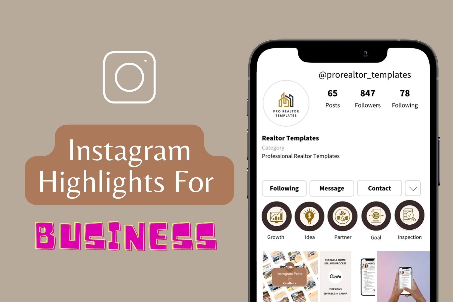 Business Instagram Highlight Cover Graphic by Realtor Templates ...