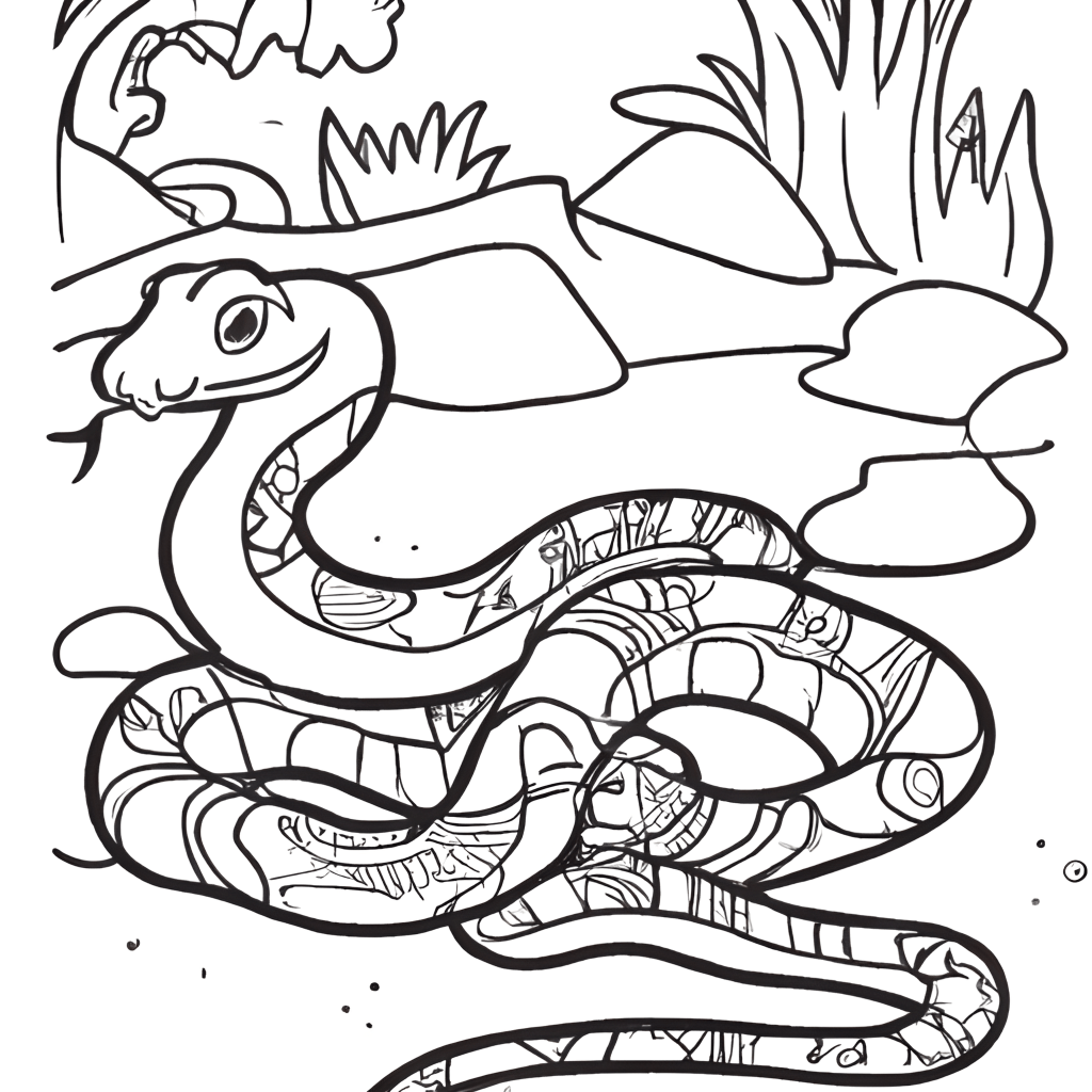 Cobra para Colorir 2  Snake coloring pages, Frog coloring pages, Animal  coloring pages