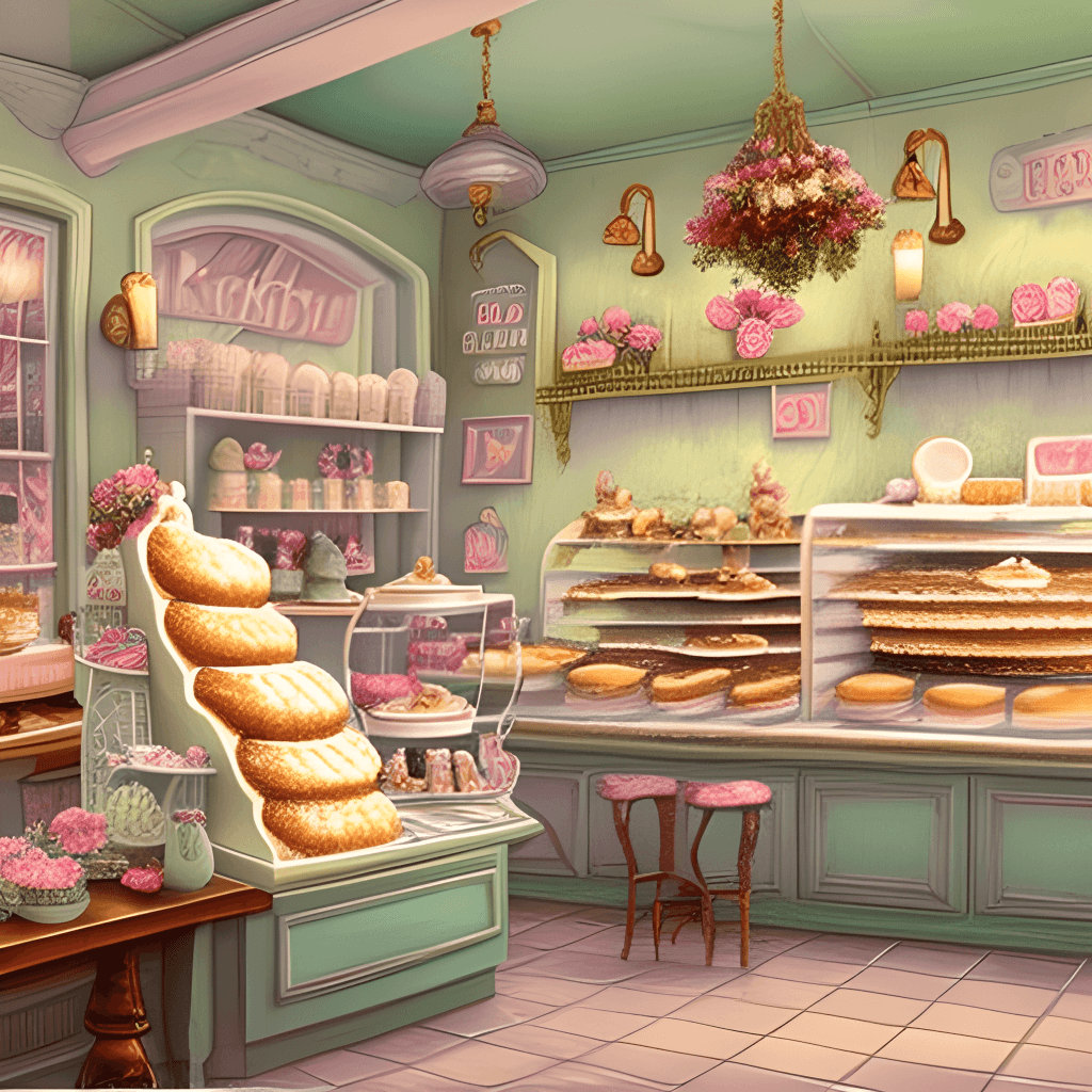 Ultra Detailed Whimsical Vintage Cozy Bakery Shop · Creative Fabrica