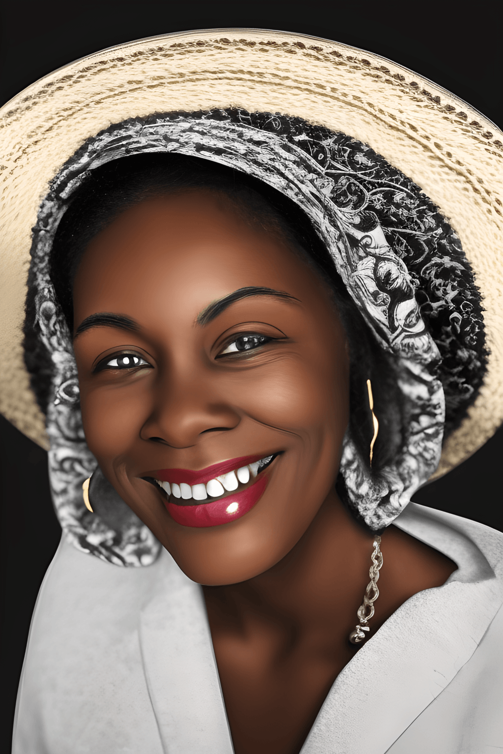 Black Church Women with Hats Hyper Realistic · Creative Fabrica