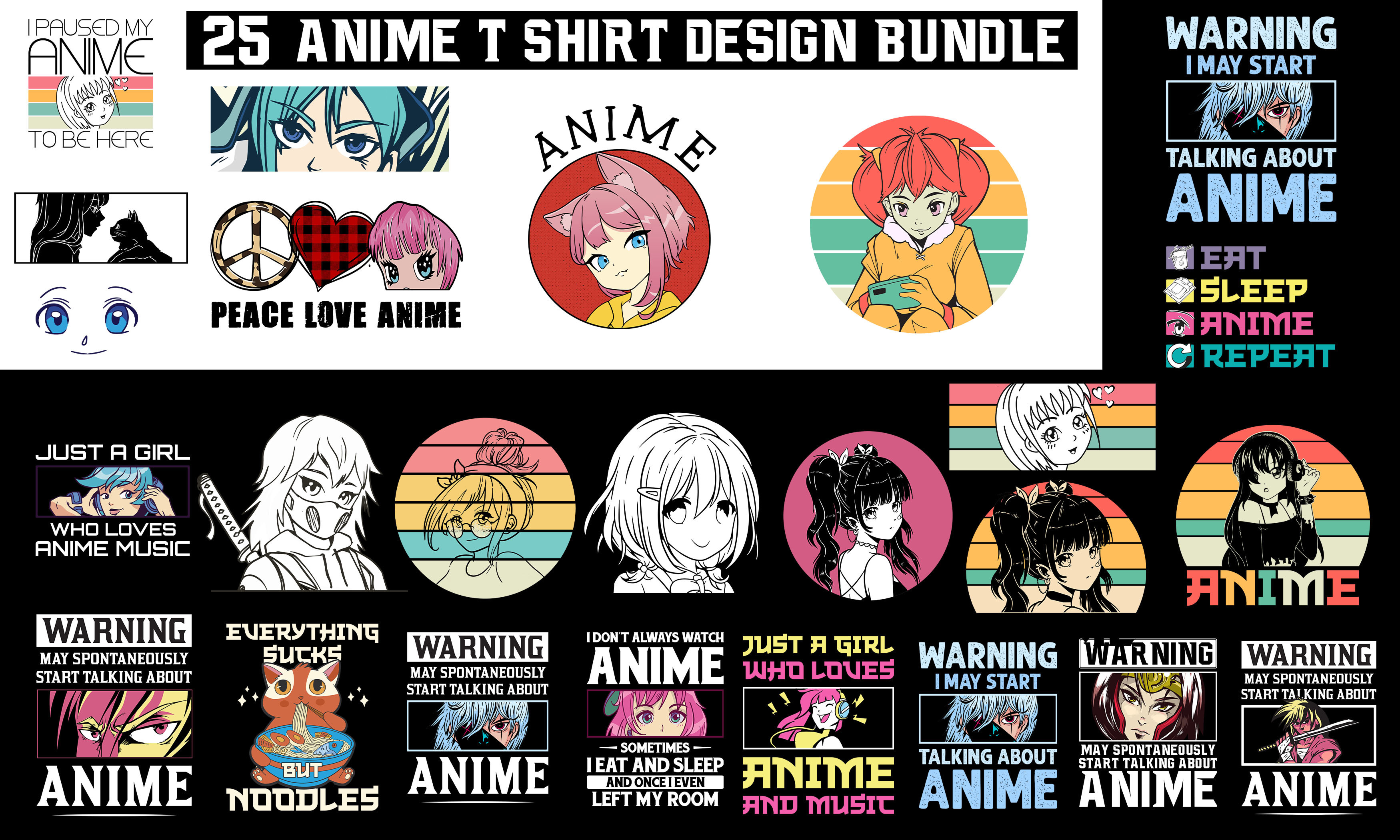 Anime T Shirt Designs Graphics & More Merch