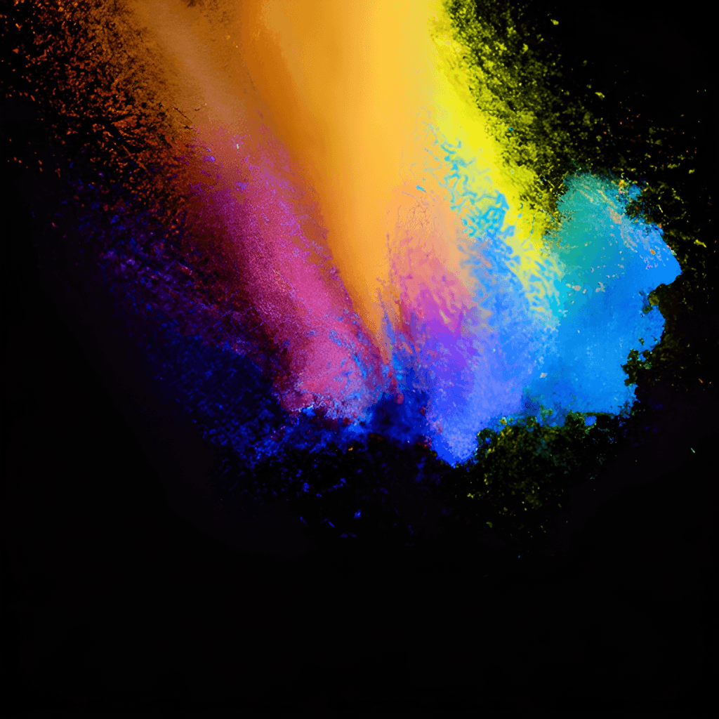Transparent Colorful Powder Burst Overlay · Creative Fabrica