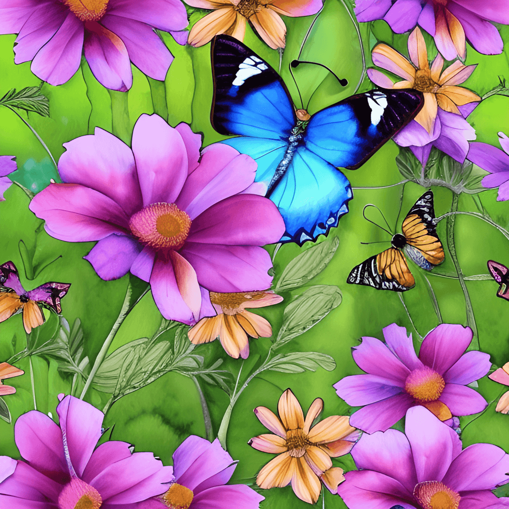 Butterfly Coloring Book For Adults: 85 Beautiful Flower Designs
