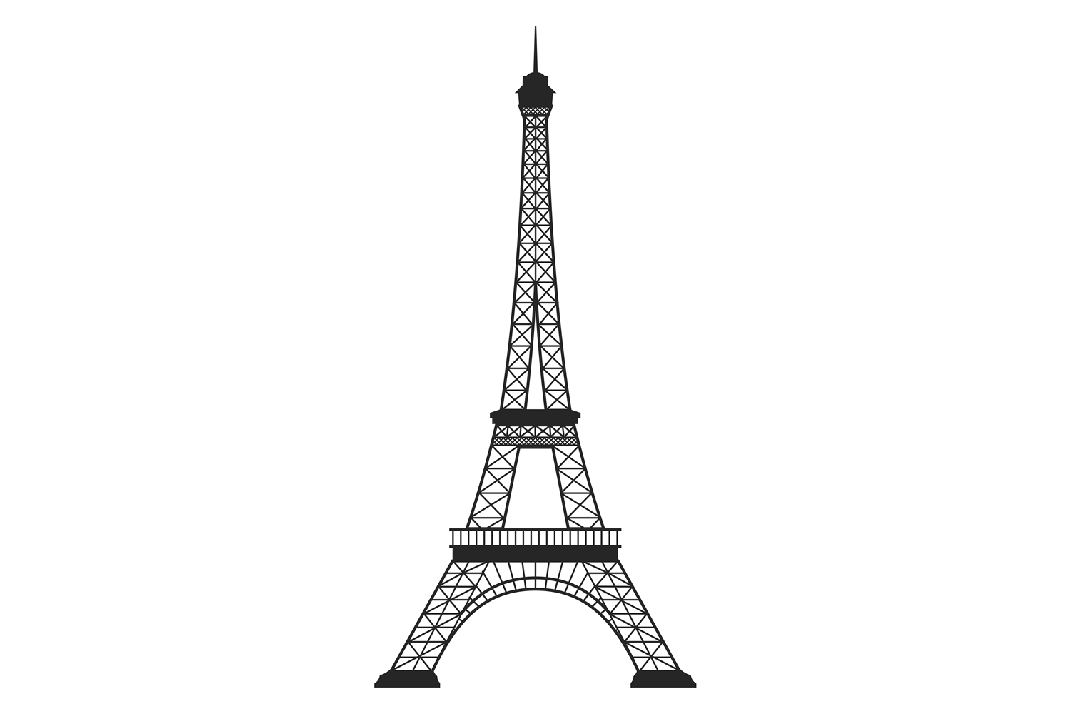 Eiffel Tower Icon. French Architecture S Graphic by microvectorone ...