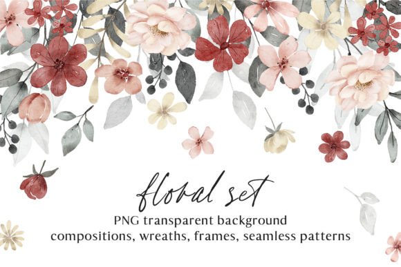 Watercolor Summer Flowers Collection Graphic by tanatadesign · Creative  Fabrica