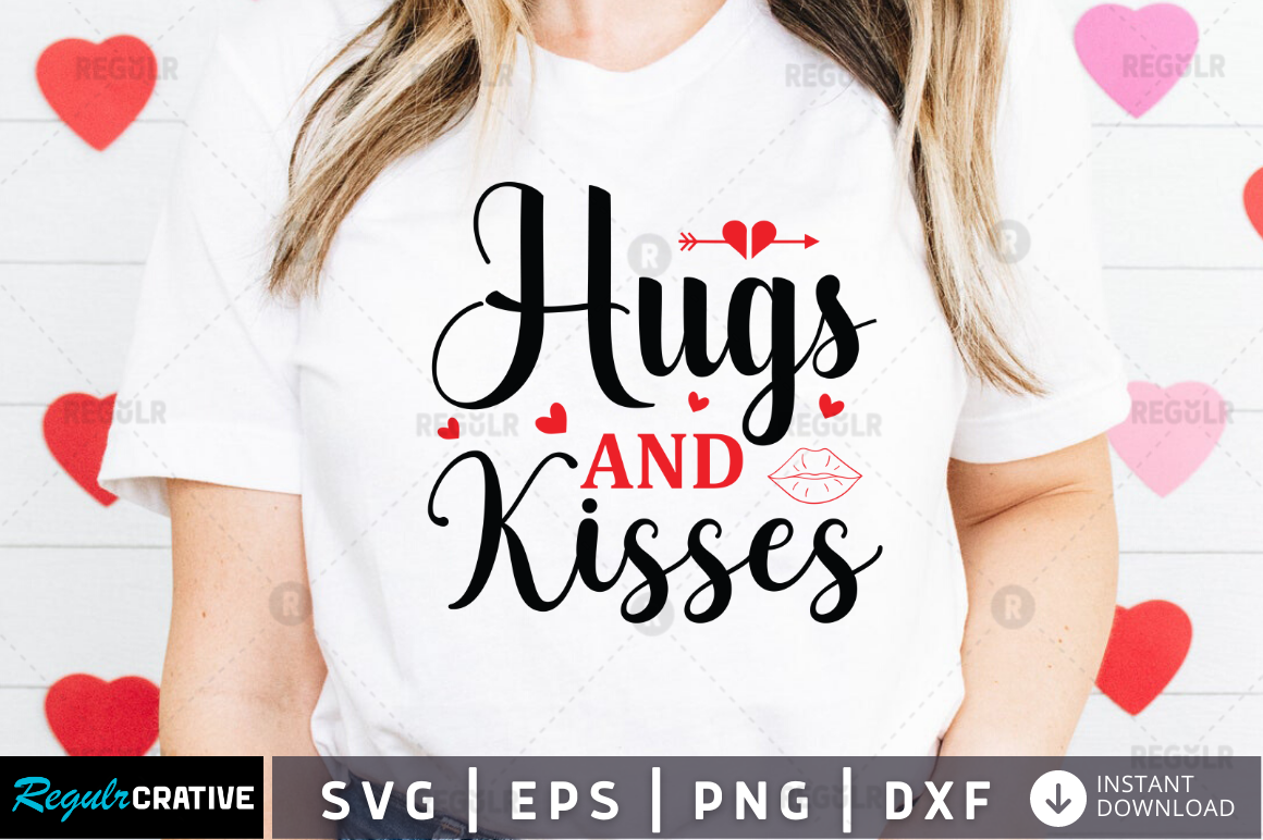 Hugs and Kisses Svg Graphic by Regulrcrative · Creative Fabrica