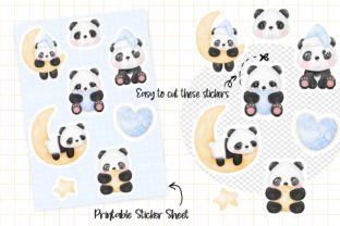 Cute Panda Printable Stickers Cricut Design (1196148)
