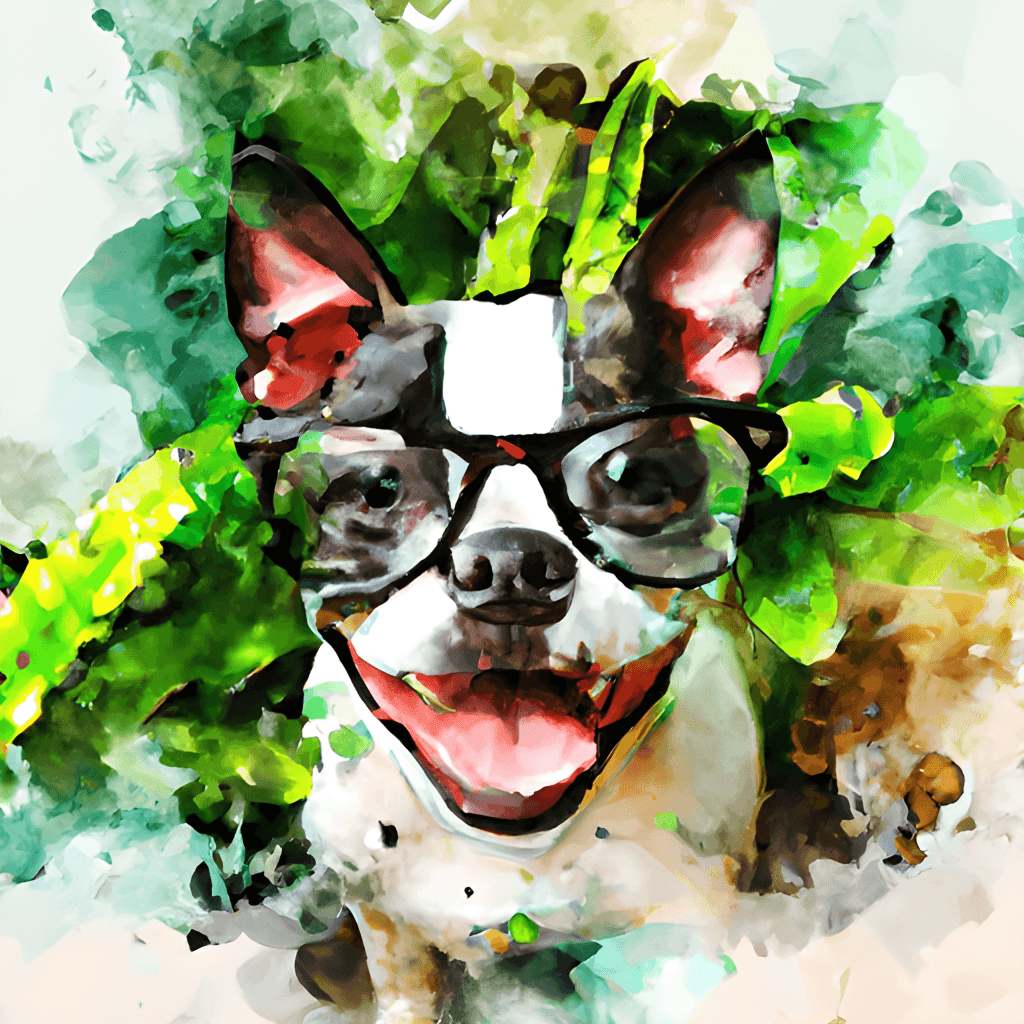 Watercolor Boston Terrier Painting Splash · Creative Fabrica