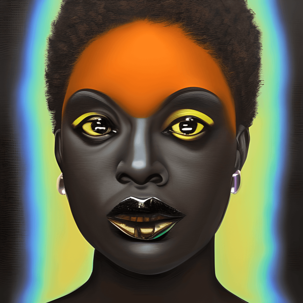 Altered Art Black Woman Portrait · Creative Fabrica