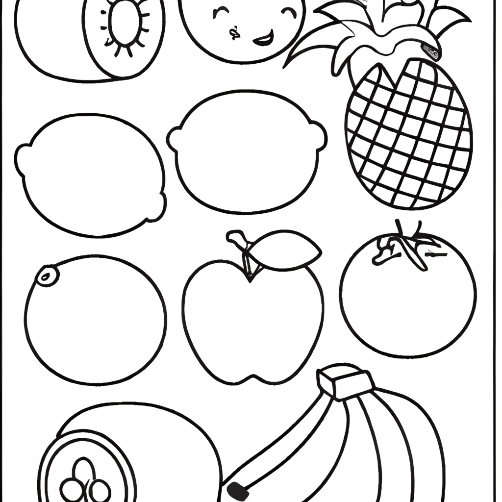Frutas para colorir  Frutas para colorir, Páginas para colorir, Desenhos  de frutas