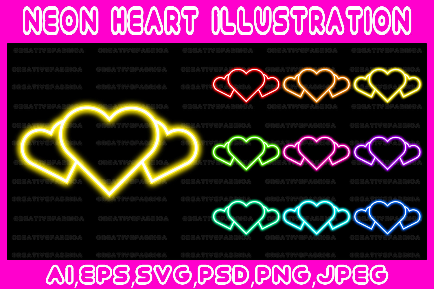 Free Neon Love Wallpaper - Download in Illustrator, EPS, SVG, JPG, PNG