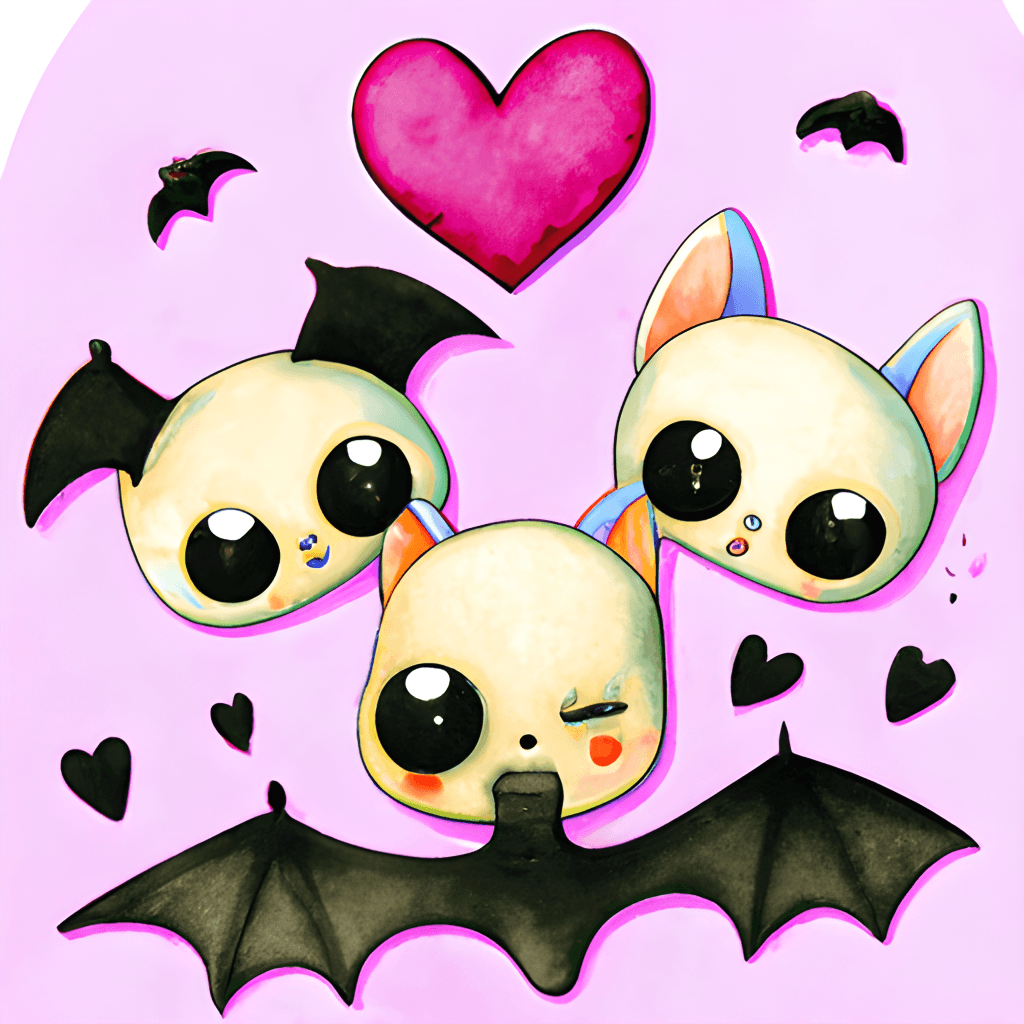 cute bat drawing