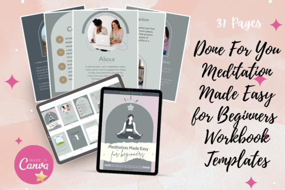 Canva Meditation Made Easy for Beginners Graphic Graphic Templates By bellaROSEworkshop