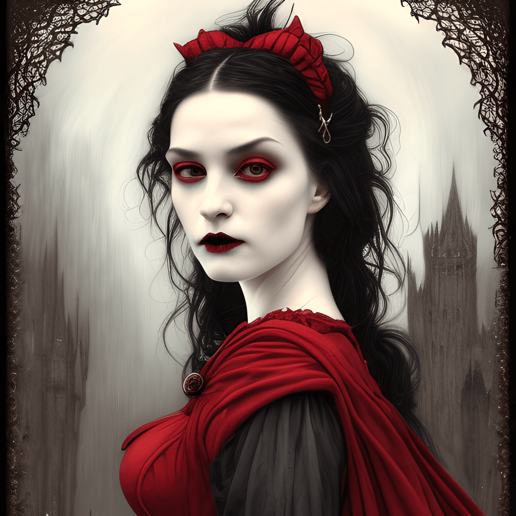Gothic Vampire Portrait · Creative Fabrica
