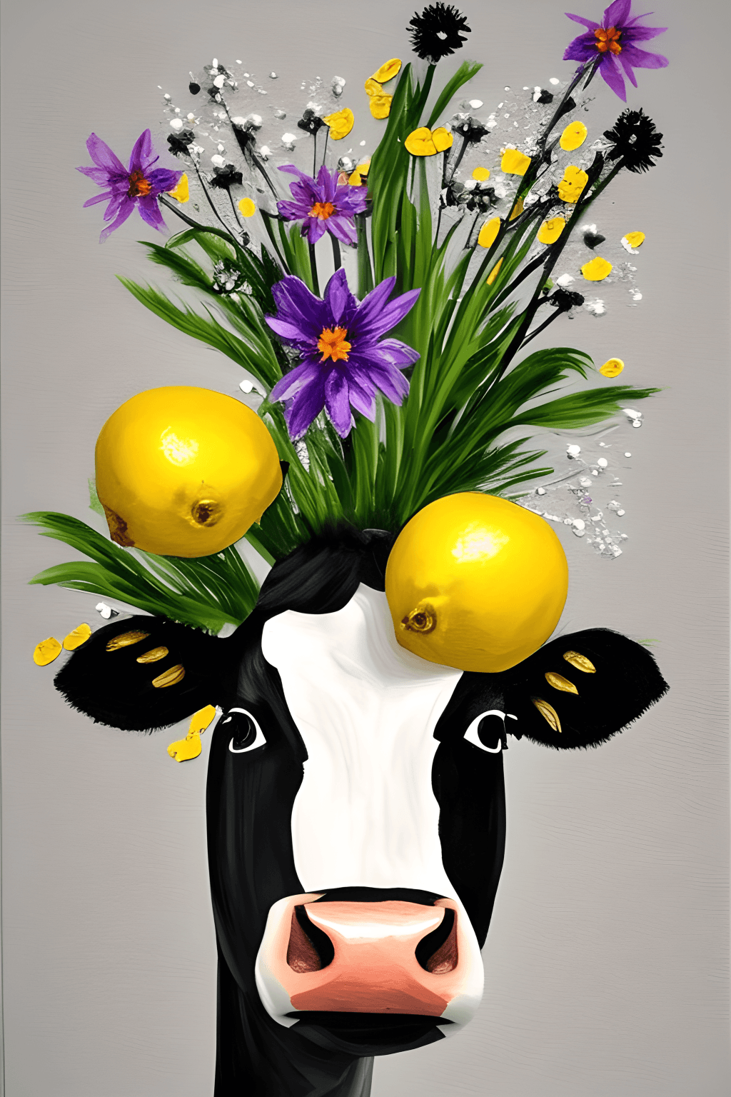 Lemon Cow Digital Graphic · Creative Fabrica