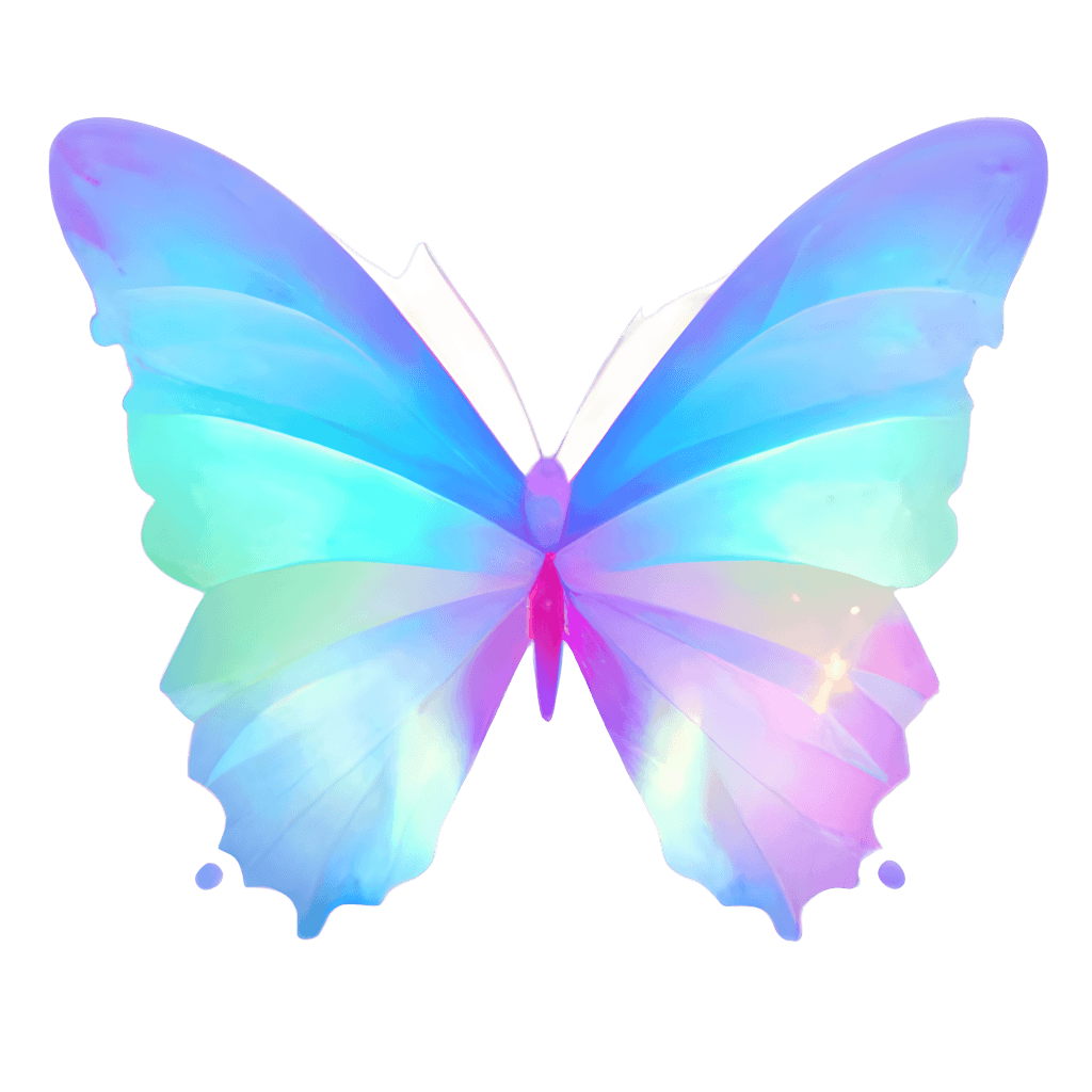 Papillon 3D vert pastel doux · Creative Fabrica