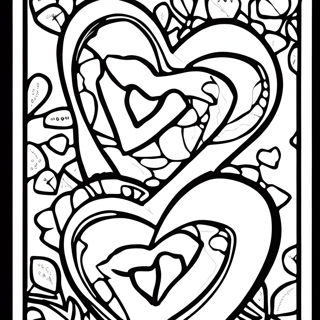 Digital Graphic Hyper Realistic Coloring Page Valentines Day Couple ...