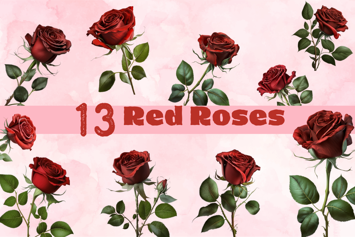 Red Rose Clipart Graphic by Crystal Graffio · Creative
