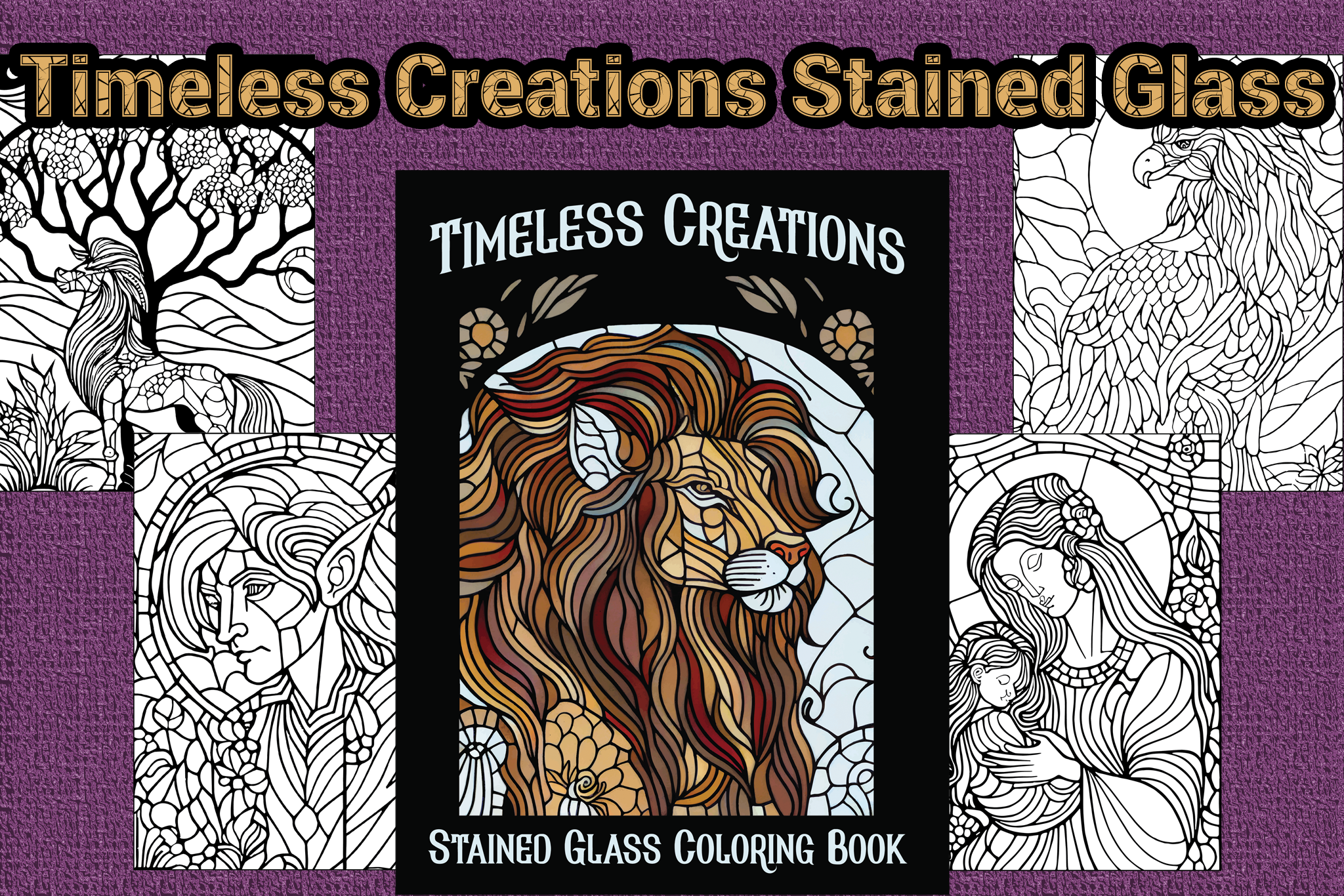 Stained Glass Timeless Creations + Cover Graphic by Mary's Designs ·  Creative Fabrica