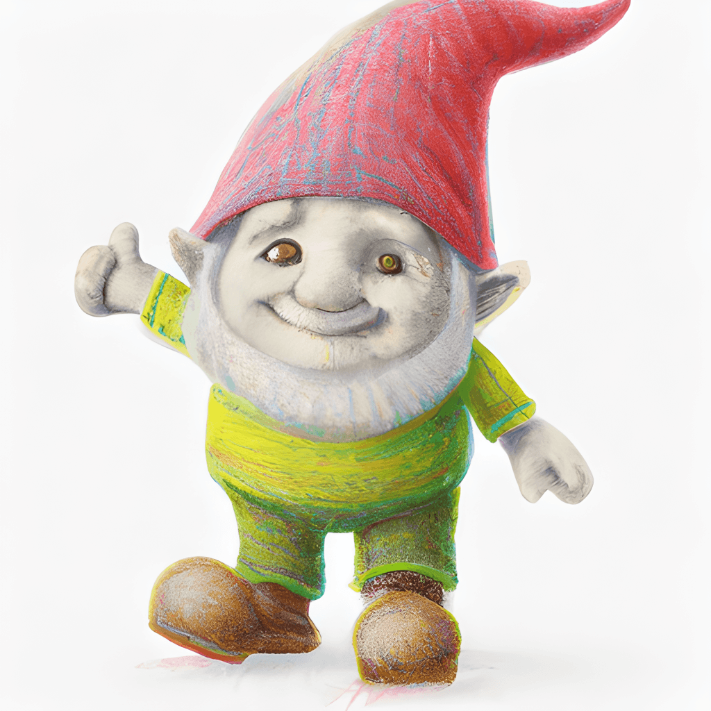 Adorable Cute Happy Gnome 3D Complete Full Body · Creative Fabrica